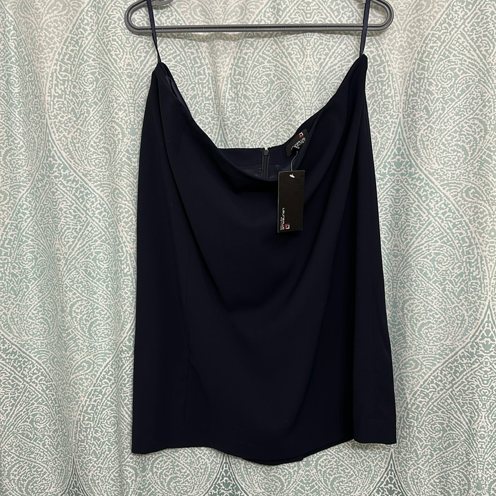 NWT Laura Plus Petite Navy Skirt